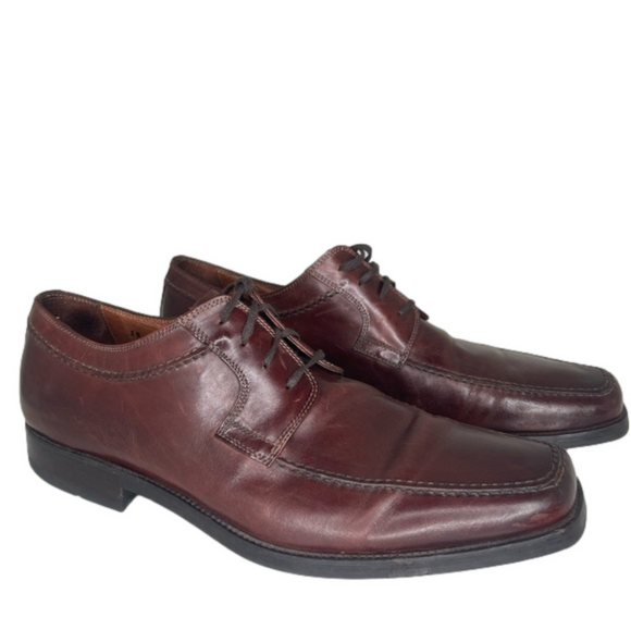 Johnston & Murphy Other - JOHNSTON & MURPHY Made in Italy Mens Dress Shoes 13 M Brown lace up square toe